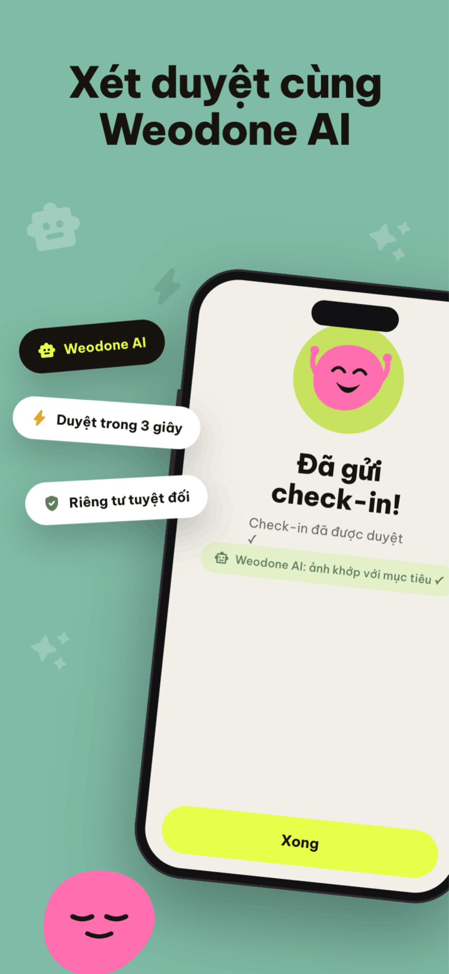 Weodone AI duyệt bằng chứng